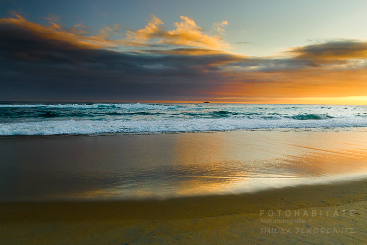 Abendrot am Sandstrand