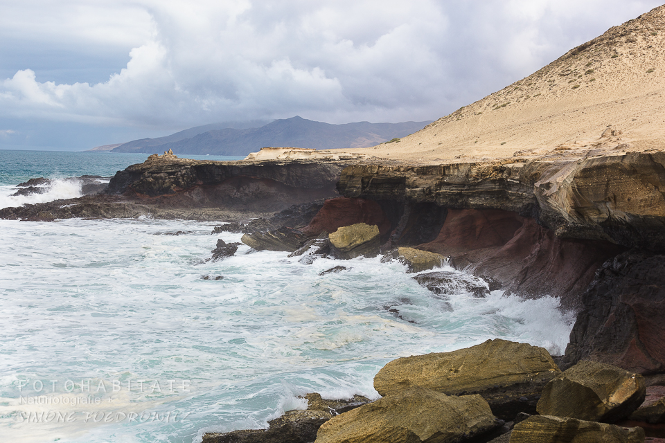 Kalksandstein an Küstenlinie