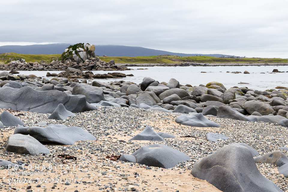 Steiniger Sandstrand