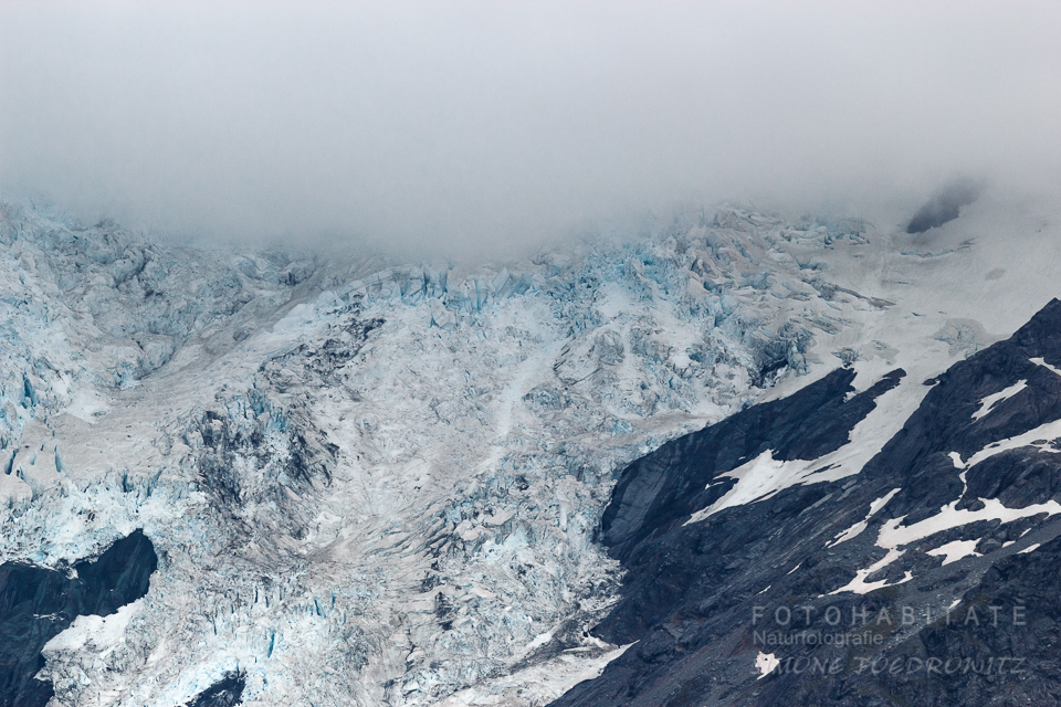 Gletschereis am Gipfel
